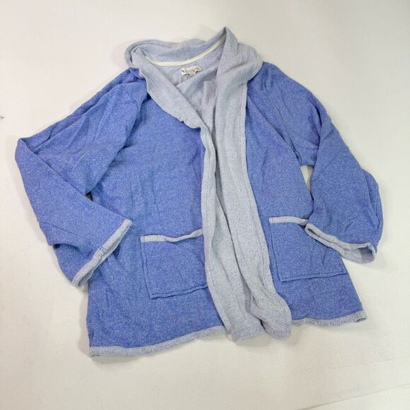 Koolaburra Sweater Womens 3X Blue Solid Long-Sleeve Open-Front Cardigan Cabin Co - Picture 1 of 8